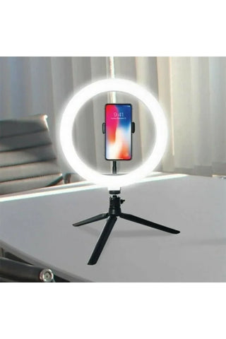 20cm Beauty Live Ring Light Photography Mobile Selfie Led Dimmable With Phone Holder