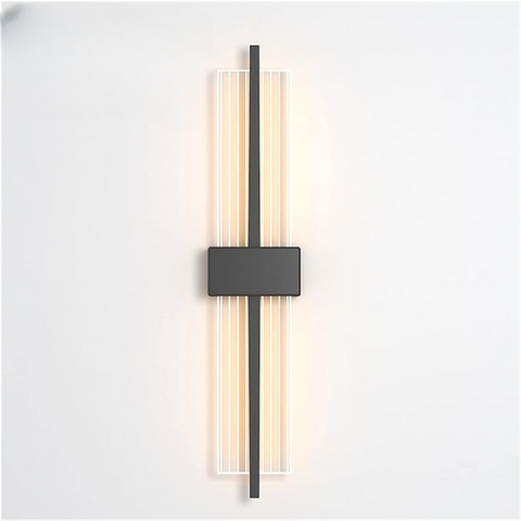 Modern Wall Lamp Straight Line Vertical Led Light | Gold Bedroom Bedside Lamp – Minimalist Living Room Background Wall Aisle Wall Lamp For Living Room, Hall, Dining Table, Bedroom, Corridor, Restaurant Home Décor & Indoor Lightings (black)